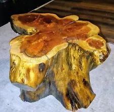 burl wood coffee table