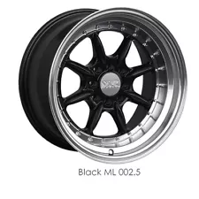 XXR 002.5 15X8 4-100/4-4.5 0 Offset 73.1mm Bore Black / ML Wheel Rim