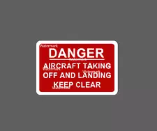 Danger Aircraft Sticker Plane Waterproof - Buy Any 4 For $1.75 EACH Storewide!