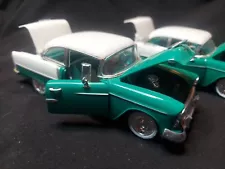 1955 Chevy Bel Air Teal/White EXC Hood, Doors & Trunk Opens 2 ct