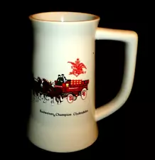 Budweiser's Clydesdale Team, Wagon & Red Eagle Logo, 5 7/8" H. Stein, Brazil