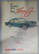 Kaiser Car Ad: Henry J Most Important Car In America Featuring 1950 Model