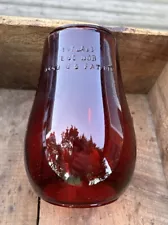 Antique Glass Globe for DIETZ FITZALL Railroad Lantern RARE RUBY RED Globe USA