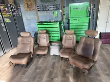 OEM 2001-2003 FORD F150 KING RANCH CREW CAB SEATS CENTER CONSOLES SET