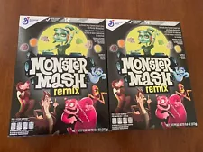 2 Unopened Boxes MONSTER MASH REMIX Cereal Exp 2024 (9.6oz) CARMELLA CREEPER