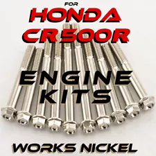 ENGINE Bolt Kit for Honda CR 500R | Works Nickel, Ti Look without the Ti Price!