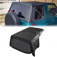 For 1995-1998 Suzuki Sidekick & Geo Tracker Soft Top w/ Tinted Windows in Black