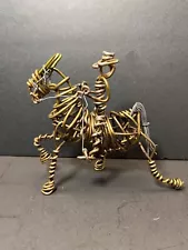 Vannoy Streeter Wire Sculpture Tennessee Walking Horse & Rider Folk Art