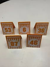 5 Whataburger Table Number Tents - 53, 36, 87, 46, 6