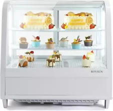 2-Tier Refrigerated Display Case Bakery Display Fridge Case 3.5cu ft Capacity