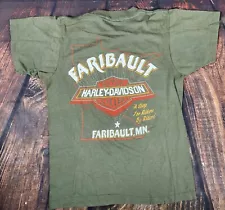 Vintage Harley Davidson Shirt Faribault Minnesota Rare WLA-45 L/XL