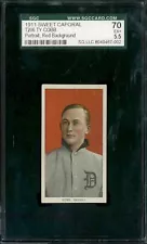 1909 T206 Ty Cobb (Portrait Red Background) Sweet Caporal - SGC 70