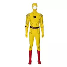 Flash Season 8 Reverse-Flash Jumpsuit Uniform Halloween Cosplay Costume + Shoes