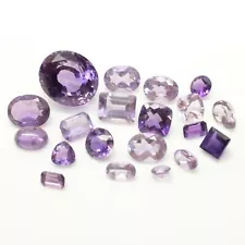 Bundle of 20 Amethyst Loose Gemstones