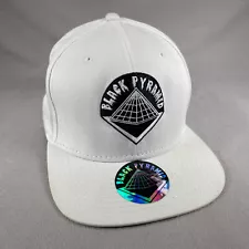 Black Pyramid Chris Brown Hat Men OS White Snapback Cap Streetwear Embroidered