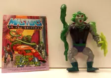 SNAKE FACE MOTU COMPLETE Vntge 1986 W/Shield & Snake Staff & 4" Comic Bk OrigOwn