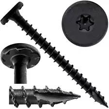 #15 Black Wafer Head Structural Lag Screw - ACQ Compatible - Interior/Exterior