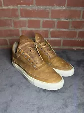 FILLING PIECES Low Canvas Leather Premium Wood Brown Men's Sneakers US 10 EU 43