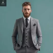 Three Piece Grey Men Suit