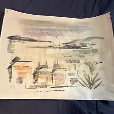 Original Alfred Birdsey (1912-1996) Modern-Impressionist Watercolor