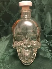 Crystal Head Vodka Skull Bottle. Clear, Empty 750 ml with stopper