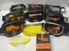 Lot of (10) Skiing/Snowboarding Masks/Visors + Bonus Accessories and Supplies