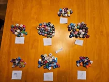 Huge lot of 261 Dice: pearl, glitter, speckle, bicolor and solid colors