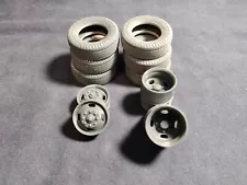 1/25 3D printed resin Rims and Tires for for dually truck project