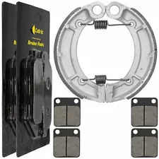 for Yamaha Bruin 350 YFM350 2X4 4X4 2004-2006 Front Brake Pads Rear Brake Shoes (For: Yamaha Bruin 350)