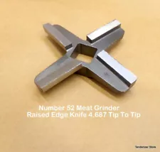 Biro Hi Quality European 52 Meat Grinder Raised Edge Knife 4-687 Tip To Tip