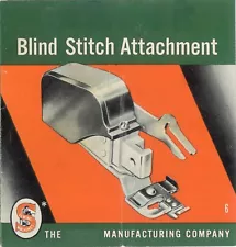 Owner's Manual Singer Blind Stitch Attachment 160616 Lock Stitch Sewing Machines