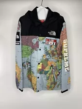 Supreme X The North Face Expediton Coaches Jacket Sz Large “Map” SS14 pre-owned