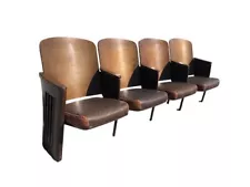 4 Padded Folding Theater Seats, Auditorium Theatre Seat, Entryway Bench A49