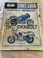 Used Buell Service Manual for 1997 & 1998 S3/S3T Thunderbolt Models 99489-98Y