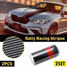 2X 5D Carbon Fiber Car Hood Racing Sticker Stripe Decal For BMW Performance Spor (For: Mazda MX-5 Miata)