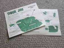 DELUXE READING TIGER JOE TANK INSTRUCTION SHEET