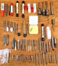 Lot of (64) Machinist Tools - Spade Drill Bits, Micro Chucks, Grooving Tools