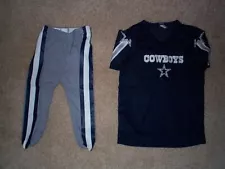 Dallas Cowboys nfl Jersey Uniform Helmet Set Costume YOUTH KIDS BOYS (m-medium)