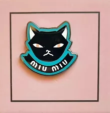 ⚡RARE⚡PINTRILL x MIU MIU 2017 LUXURY CAT MIU MIU Pin *BRAND NEW* ðð ð‍⬛