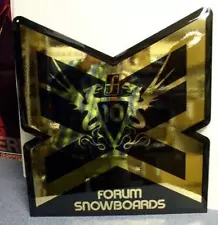 FORUM snowboards 2007 BIG embossed dealer display signage Minty New Old Stock