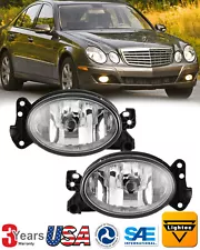 For 2007-2009 Mercedes Benz E320 R320 E63 AMG Fog Lights Clear Lens Pair Lamp