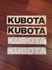 KUBOTA TRACTOR VINYL DECAL STICKER - SET OF 2 - BLACK or WHITE Diesel BX