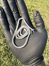 Moissanite Tennis Chain 18 Inches 3mm Fire Sale Lab Created Pricey S925 Chain