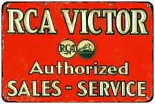 RCA Victor Sales & Service Vintage LOOK Reproduction Metal sign