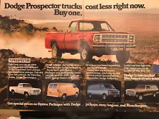 1979 Dodge Ram Pickup truck Ramcharger Warlock van original color ad A277