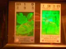 2 Different framed Super Bowl tickets with Holograms