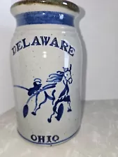 Delaware Ohio Horse Sulky Harness Vintage Beaumont Stoneware