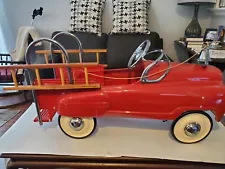 Gorgeous 1955 Sad Faced Murray Fire Truck Pedal Car!!!!!