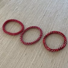 Lily And Laura Bracelet Set In Red