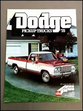 1978 Dodge pickup Truck Ram 16-page Original Dealer Sales Brochure Catalog D100